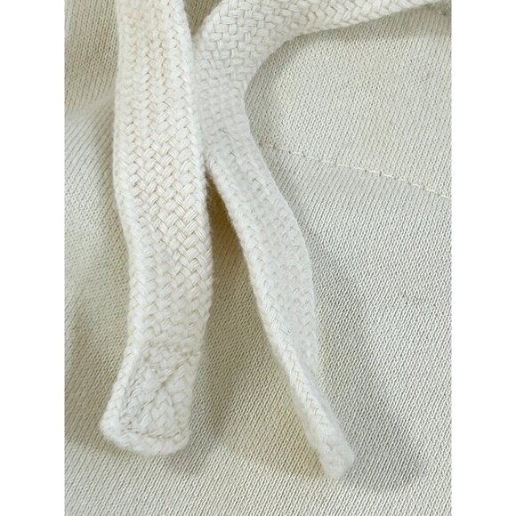 U.S. Polo Assn. Men’s Vtg  Hoodie Cream M Long Sleeve Embroidered Logo 2-Button - Picture 16 of 16